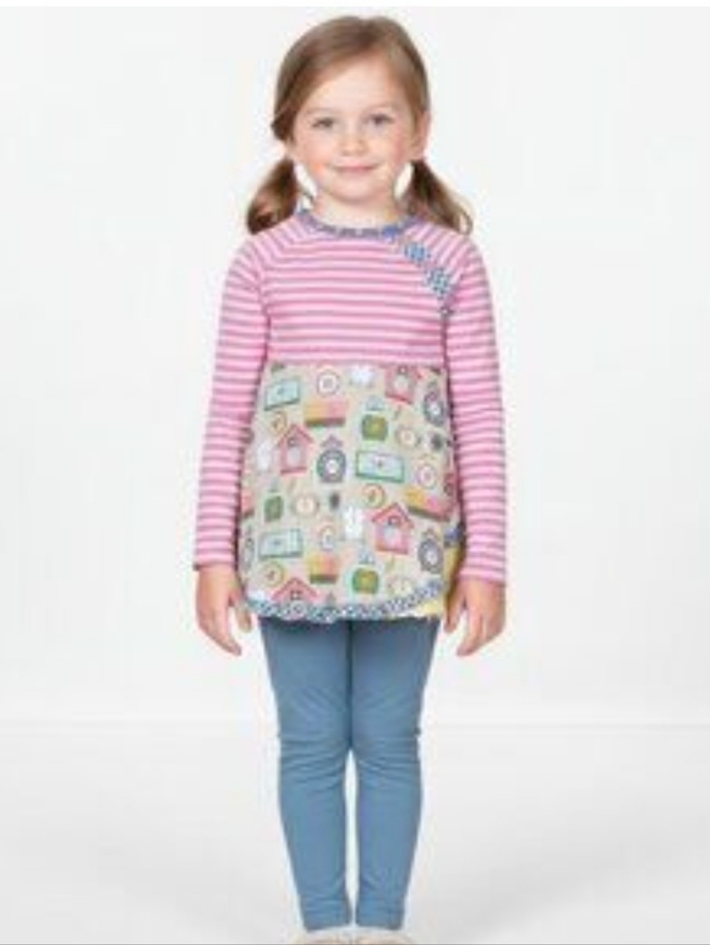 Matilda Jane Pink and Blue Striped Tunic Top